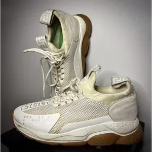 Versace | Shoes | White Grey Versace Chain Reaction Sneakers  display picture 2